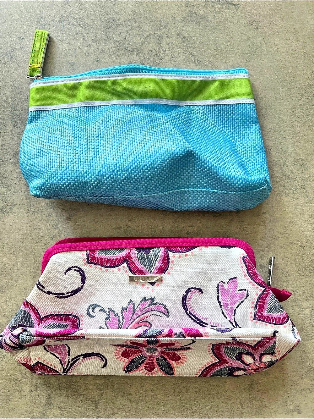 Lancome  and clinique Cosmetic Pouch Set Blue & Pink